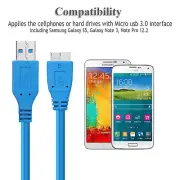 For External Hard Drives/Seagate/Toshiba/WD/Hitachi/Samsung USB 3.0 Micro USB AU