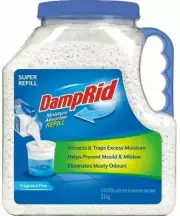 DampRid MOISTURE ABSORBER REFILL 3.4kg Eliminates Musty Odours