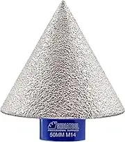 SHDIATOOL Diamond Beveling Chamfer Bits 50mm x M14 Countersink Drill Bits for Tile Marble Ceramic Trimming Finishing Cleaning Enlarging Existing Holes