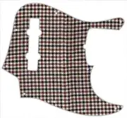 J BASS 5 STRING Graphic Pickguard to fit Fender Bass Guitar Houndstooth Weave