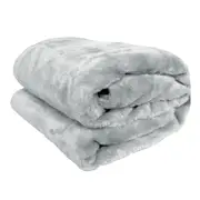 Radisson Bruno Luxury Faux Fur Throw Rug 127 x 152 cm (Silver, Cream, Bone, Linen, Brown)