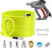 M MINGLE Sewer Jetter Kit for Pressure Washer 150 FT, Drain Cleaner Hose with