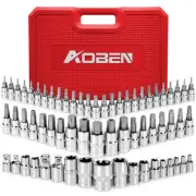 64Pcs Master Torx Bit Socket and External Torx Socket Set 1/4 3/8 1/2-inch