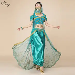 萬圣節新疆舞蹈演出服肚皮舞練功服裝漢唐中國風表演套裝女