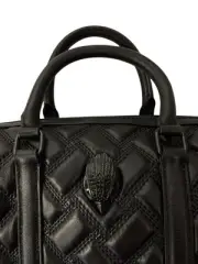 Kurt Geiger London Kensington Drench Boston Bag Black Soft Lambskin Leather NWT