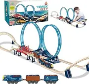 Train Set for Kids 69Pc Train Track Set with Trains and Accessories – Developmental Toy- All Aboard Train Set – 3 Years +