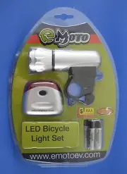 eMoto LED Bicycle Headlight Tail Light Set
