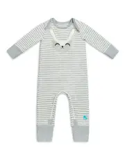 [Love To Dream] Stevie The Bunny Stripe Footless Self-Soothing Romper in Grey