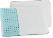 Gel Memory Foam Pillow - Standard Size - 2-Pack - Medium Plush Feel - Neck & Sho