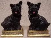 Bookends Animal Dog Scotties Pair Book Ends NEW