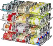 STORICANS Can Storage Organiser for Pantry,Adjustable Height and Width Canned Goods Organizer, Soup Can Organizer Holds Up to 48 Cans Food Dispenser Holder for Fridge,Kitchen Cabinet,3 Tier(3 * 4)