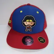 Wonder Woman Youth Chibi GitD Snapback Hat Royal/Red Brand New w/Tag