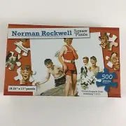 Norman Rockwell Jigsaw Puzzle 500 Piece Cousin Reginald Goes Swimming New Sealed
