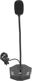 USB Microphone with Indicator for PC, 360 Degree Pickup, Noise Cancelling, Plug and Play with Mute, Desktop Gooseneck Condenser Microphone, Gooseneck Microphone