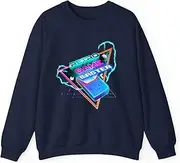 [Generic] Retro Game Master 80s Vaporwave Gaming Design Nostalgic Gamers Sweatshirt for Adults Crew Neck Long Sleeve Pullover