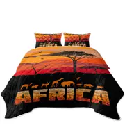 Africa Horizon and Animals Coverlet