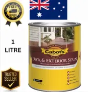 Cabot's Deck & Exterior Timber Stain Oil Based Uv Proof New Jarrah 1L Wood Aus