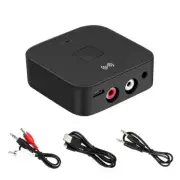 Bluetooth 5.0 Wireless Audio Receiver 3.5MM Jack AUX NFC to 2RCA Music Adapter