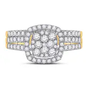 10k Yellow Gold Round Diamond Bridal Wedding Ring Set 1 Cttw