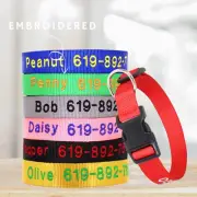 Custom Embroidered Dog Collar – Name & Number – Adjustable & Durable