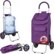 Carrito De Compras Plegable Para Hacer Mercado Grande 110 Lbs Con Ruedas Grandes