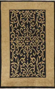 Luxurious Handcrafted Nepalese Rug 6x9 ft Wool Living Room Carpet