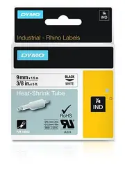 Dymo Industrial Heat-Shrink Tube Labels 9mm White