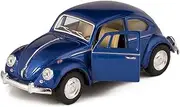 Blue 1967 Classic Die Cast Volkwagen Beetle Toy with Pull Back Action by Kinsmart