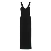 [Solace London] Solace London V-neck Dress 10 UK BLACK