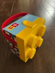 LEGO® Collection x Target Brick Storage Box with Handle In YELLOW w/ RED Handle