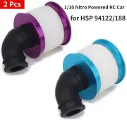 2X Metal Engine Air Filter Spare Carburetor Filter For 1/10 Nitro Powered RC Car