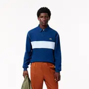 Relaxed Fit Color-Block Rugby Polo