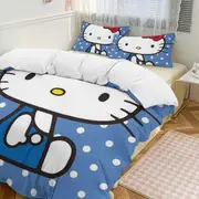 v917 Hello Kitty 3-Piece Twin Bed Set - Includes 1 Single Comforter And 2 Pillowcases Bedding - Fade Resistant Microfiber - Hello Kitty io917