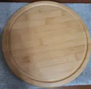 11.5" Bamboo Round Tray / cutting board / serving tray NEW