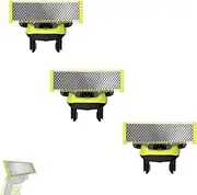 HopeNest 3pcs One Blade Replacement Head,Compatible with OneBlade Razor QP2515 QP2520 QP6510 QP6530 QP220/50 QP220/80 QP210/80