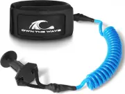 Own the Wave Bodyboard Leash – Premium Coil 4ft Coiled Wrist Boogie Board Lea...