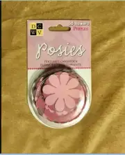 DIE CUTS WITH A VIEW 50 POSIES TEXTURED CARDSTOCK FLOWERS DIFFERENT SIZES &TONES