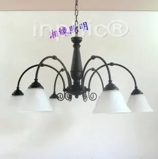 INPHIC-餐廳吊燈 6頭 地中海餐吊燈 臥室燈 客廳 餐廳歐式照明燈飾燈具