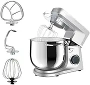 Food Mixer Stand Mixer, 1700W Tilt Head Dough Blender with Agitator, Dough Hook, Egg Beater, 11L Large Capacity, 6-Speed Adjustable Multi-Function Cook Machine, Household Desktop Egg Beater