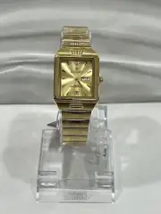Sunborn Men's Gold Nugget Watch Square Day & Date Gold Dial New High Quality!