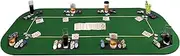 YUZPKRSI 79 x 36 Inch Foldable Poker Table Top, Rectangular Poker Table Topper Green Felt with Chips Tray & Cup Holders, Professional Texas Hold’em Poker Mat with Carrying Bag for Card Casino Games