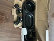 Stroller Snack Tray with Cup Holder Universal Removable Non-Slip Grip Clip
