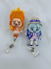 Nurse Gift, Scrubs, Pharmacist, EMT, Christmas Heat & Cold Miser Clay Badge Reel