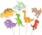 35-pack Dinosaur Cupcake Toppers Picks Dinosaur Cake Toppers for Kids Birthday Baby Shower Party Decorations Supplies.
