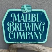 Malibu Brewing Co Tin Tacker Metal Beer Sign