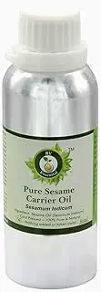 Sesame Oil | Sesamum Indicum | Pure Sesame Oil | Sesame Seed Oil | For Body | For Hair | For Cooking | For Skin | 100% Pure Natural | Cold Pressed | 300ml | 10oz By R V Essential