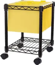 Lorell Compact Mobile Wire Filling Cart LLR62950