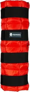 Equinavia Cool Relief Therapy Ice Boots Leg Wraps for Horses, Gel Pack with Adjustable Straps | 16.5" x 15.5" Single - Red - One Size