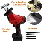 For Milwaukee 18V Battery Brushless Cordless Reciprocating Saw Wood Cutter Tools