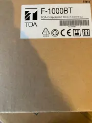 (1) TOA Model: F-1000BT Speaker Color (Black) NEW